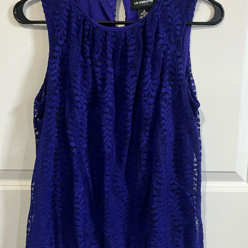 “Liz Claiborne Career” purple Lace Top
